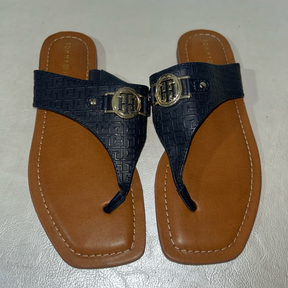 Woman's Sandals Tommy Hilfiger Joyli Dark Blue Size 5